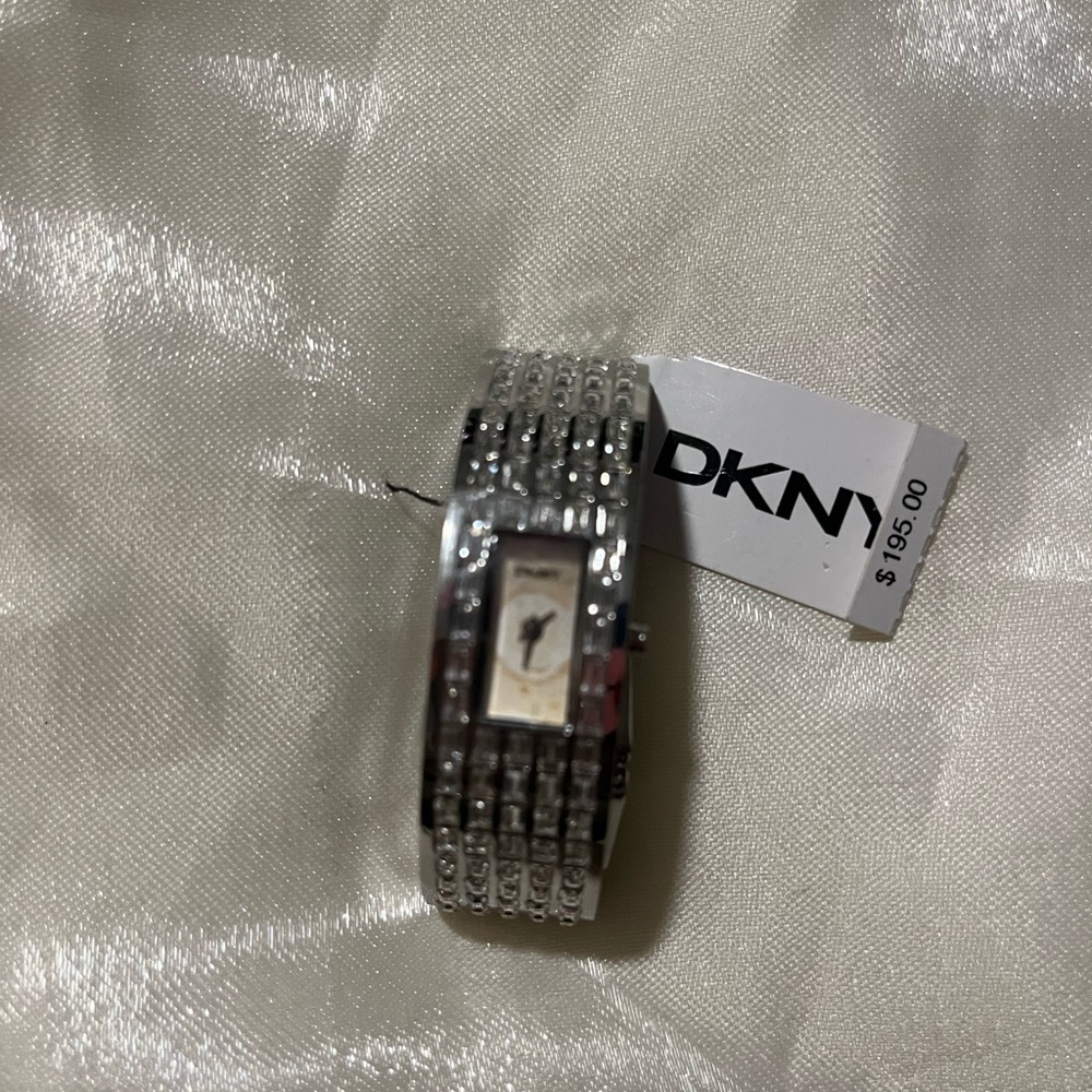 DKNY White Dial Stainless Steel Crystal Ladies Watch